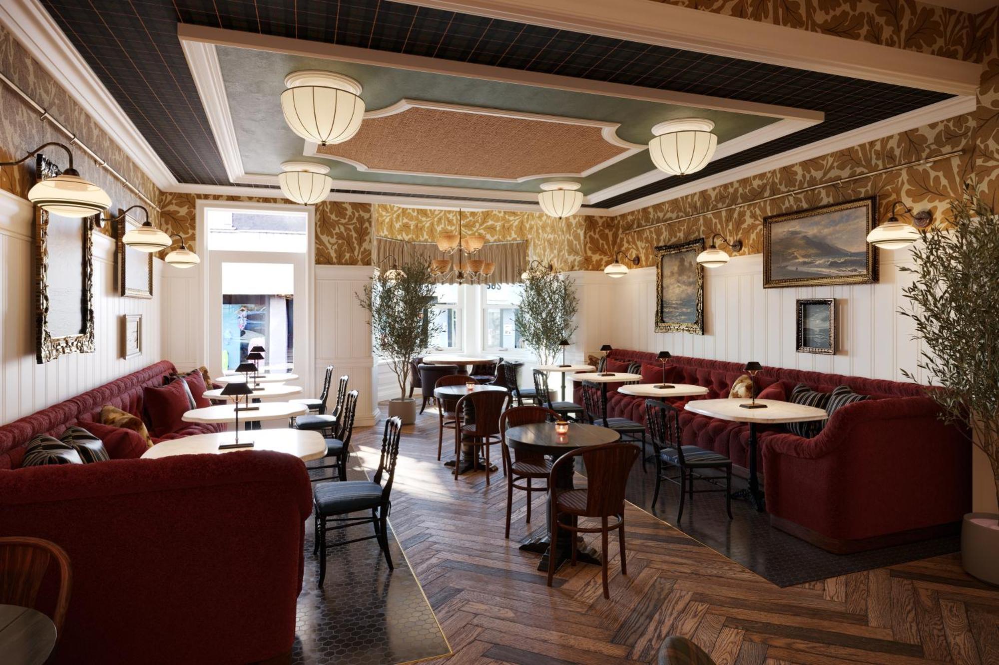 Portrush Adelphi Hotel Buitenkant foto Interior of the restaurant