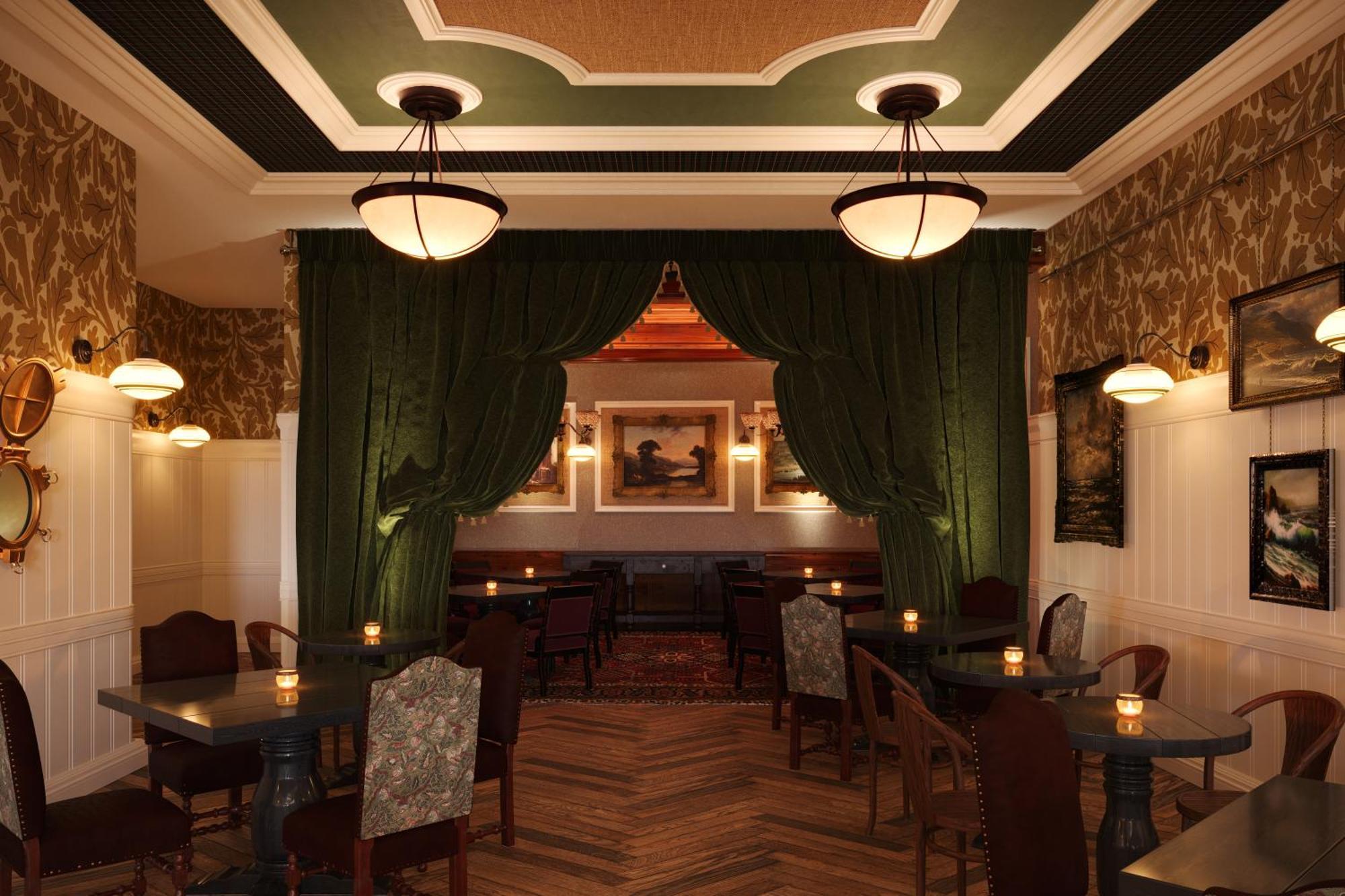 Portrush Adelphi Hotel Buitenkant foto The interior of the restaurant